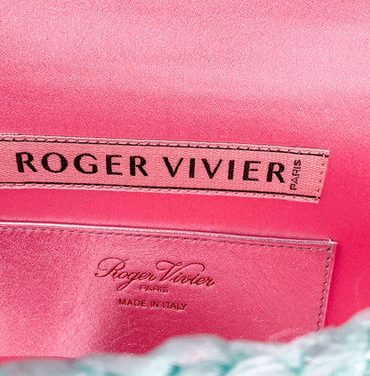 Roger Vivier Pink & Mint Crochet Bag
