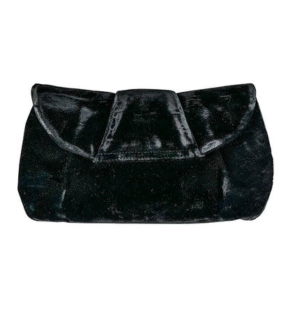Christian Louboutin Black Velvet Crystal Ball Clutch