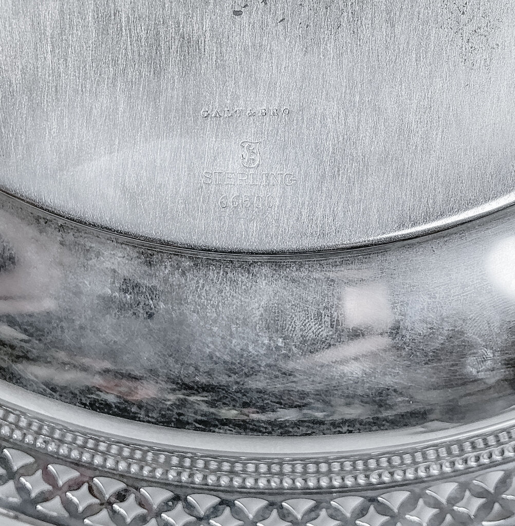 Antique Galt & Bro Sterling Reticulated Trim Bowl