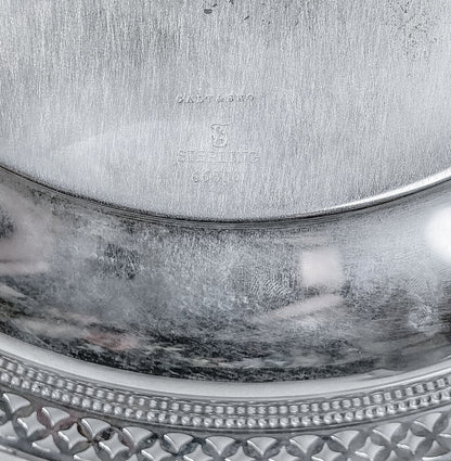Antique Galt & Bro Sterling Reticulated Trim Bowl