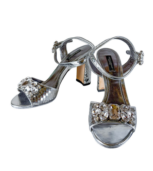 Dolce & Gabanna Mirror Crystal Sandals