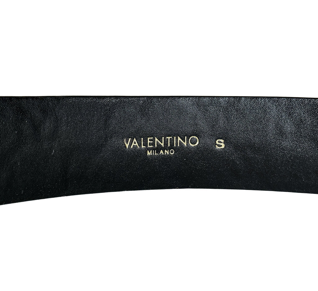 Valentino by Mario Giusy Monogram Leather Belt