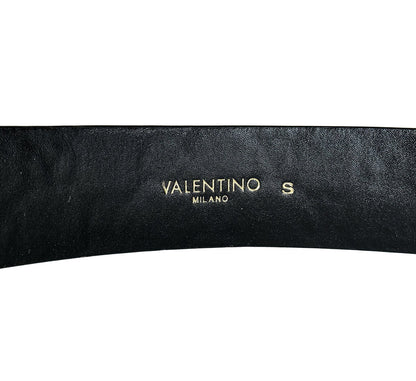 Valentino by Mario Giusy Monogram Leather Belt