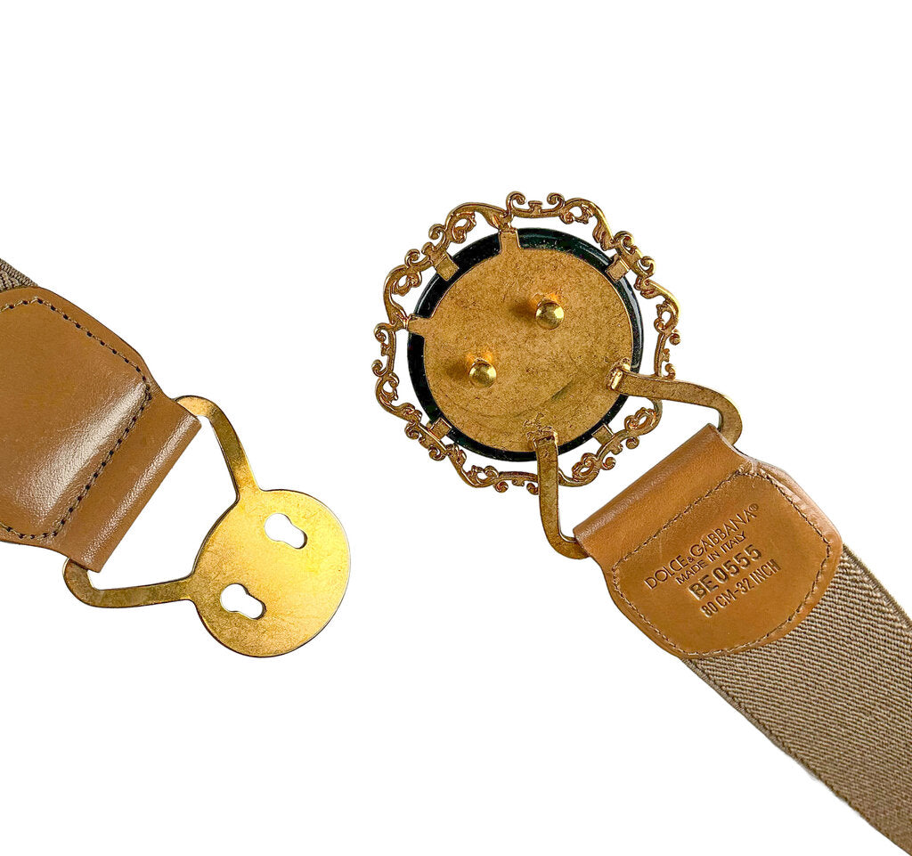 Dolce & Gabanna Heritage Collection Elastic Waist Belt