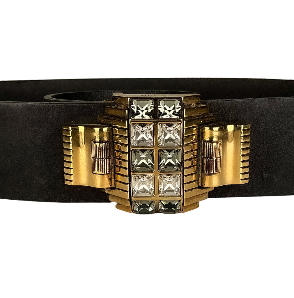 Gucci Crystal Leather Architectural Belt