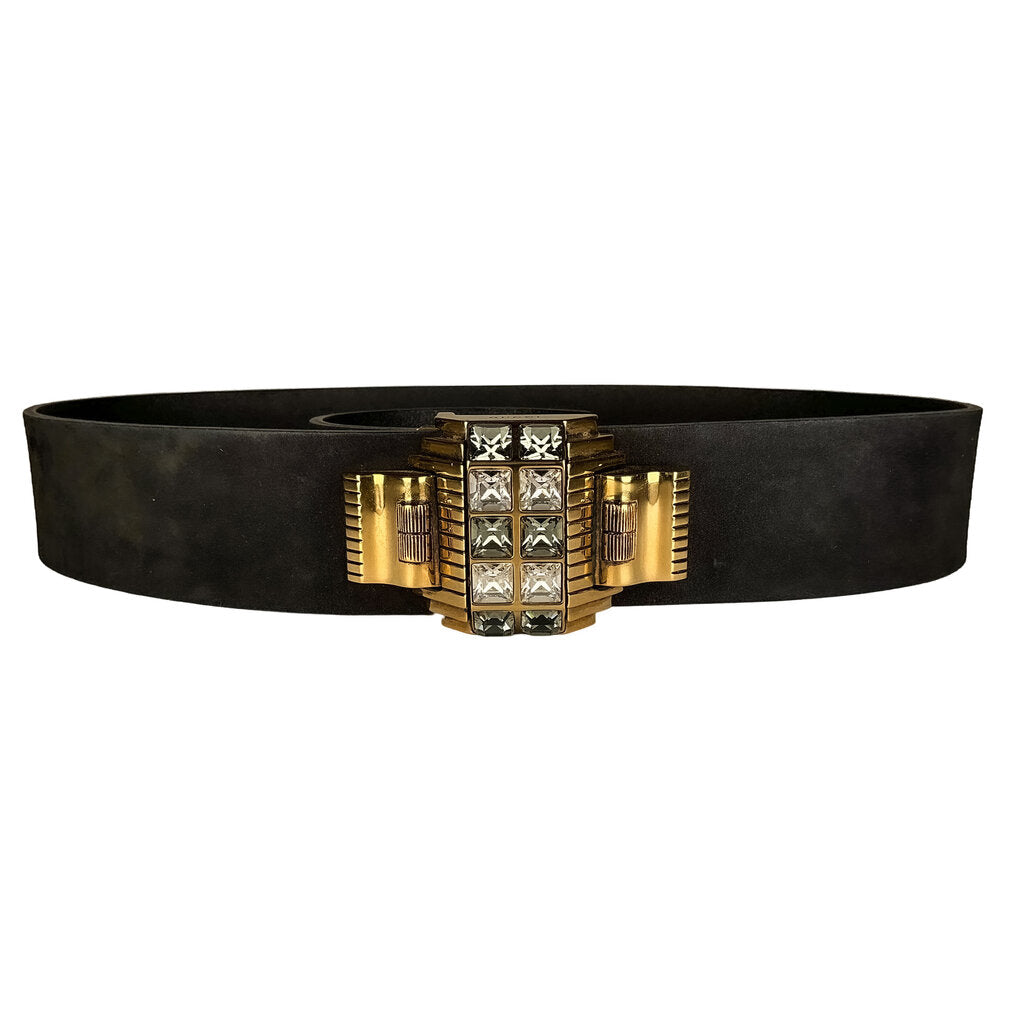 Gucci Crystal Leather Architectural Belt
