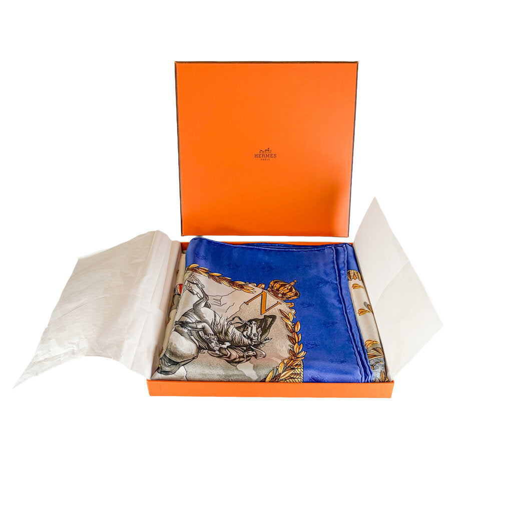 Hermes Napoleon Silk Carre 90 Scarf