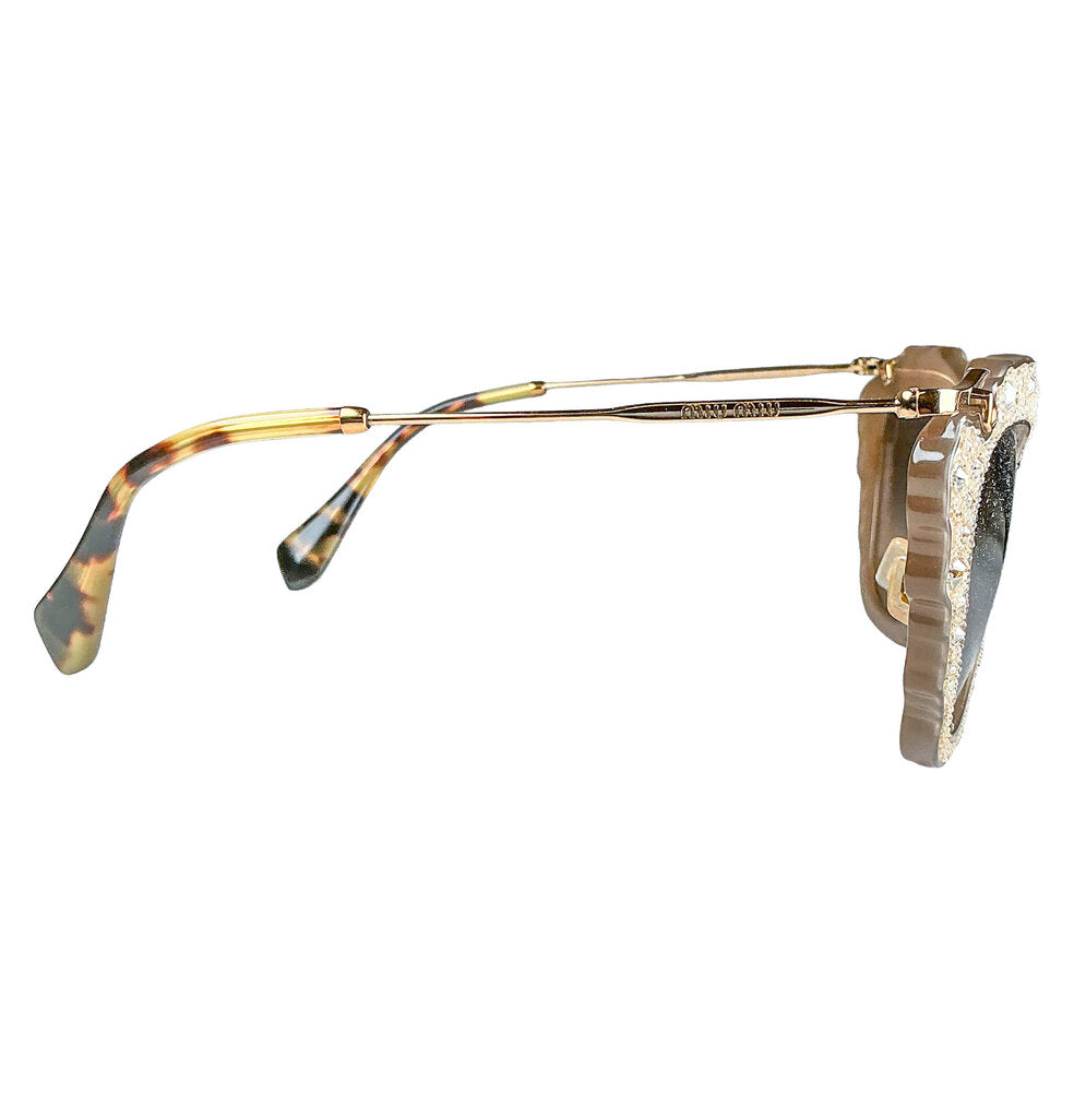 Miu Miu SMU 04Q Crystal Embellished Sunglasses