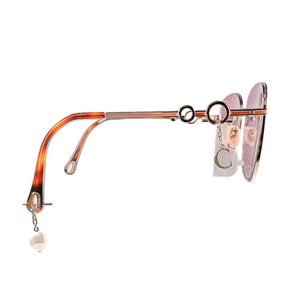 Chloe Purple Square Sunglasses w/ Charms