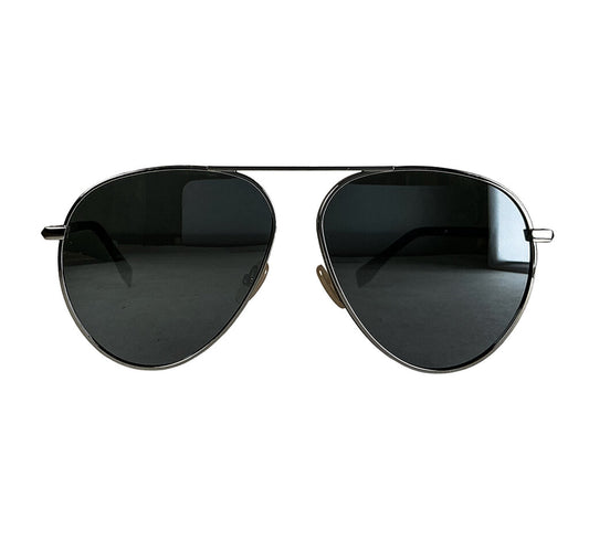 Fendi Gunmetal Aviator Sunglasses