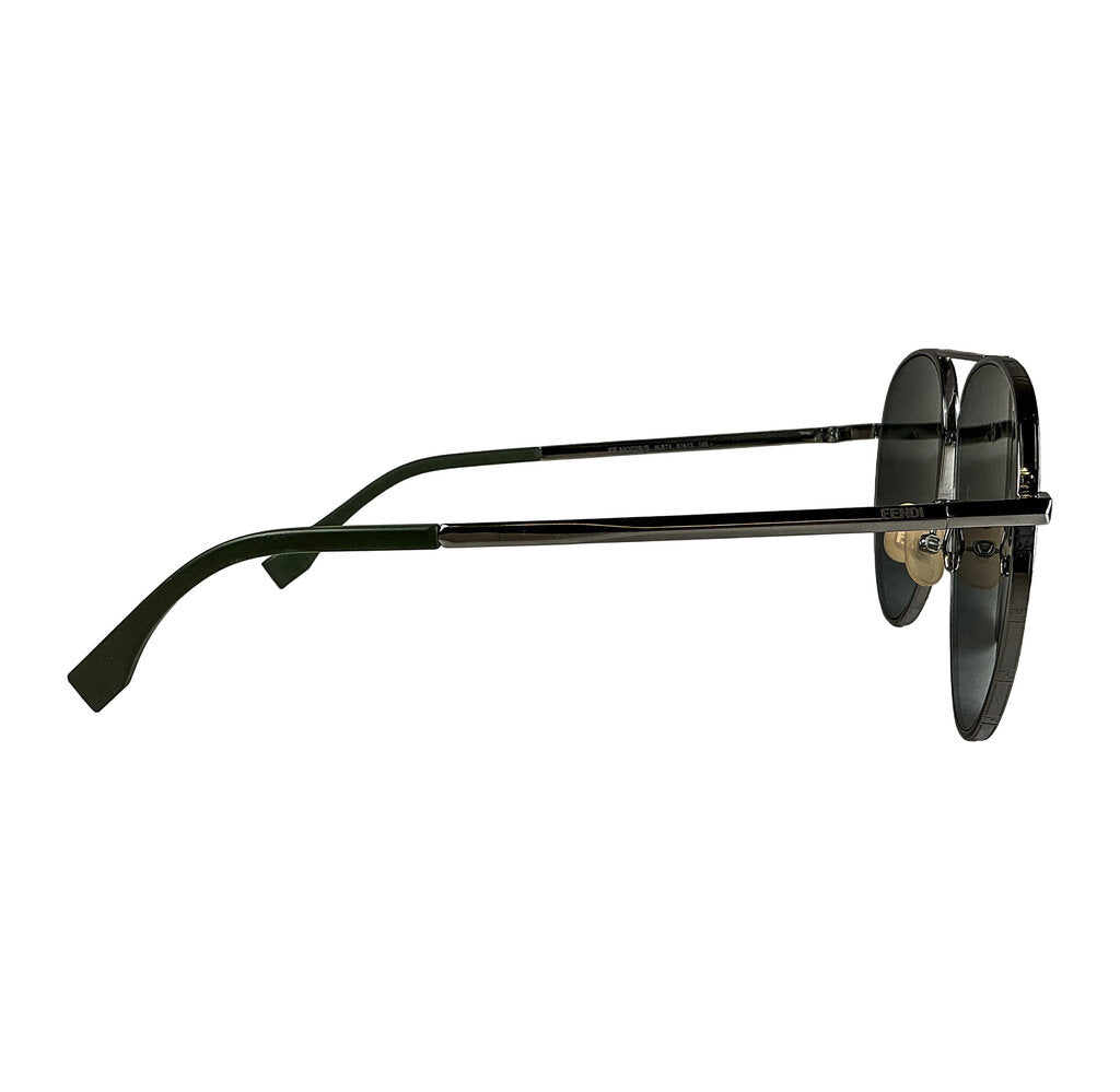 Fendi Gunmetal Aviator Sunglasses