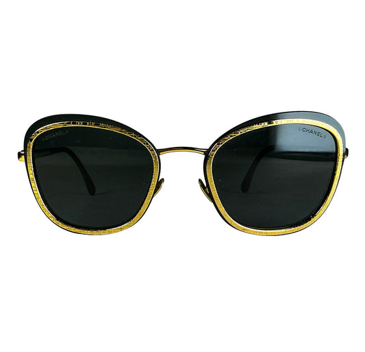 Chanel Black & Gold Sunglasses