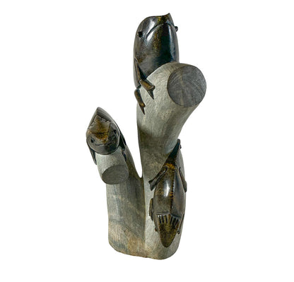 Chameleon Shona Sculpture, Signed Kennedy Phiri 1991