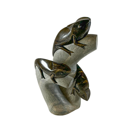 Chameleon Shona Sculpture, Signed Kennedy Phiri 1991