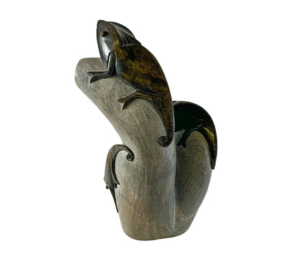 Chameleon Shona Sculpture, Signed Kennedy Phiri 1991