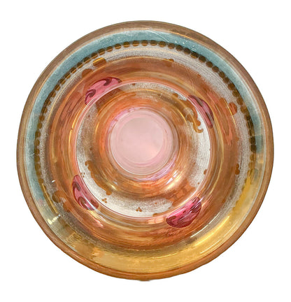Antique Bohemian Moser-Style Art Glass Floor Vase