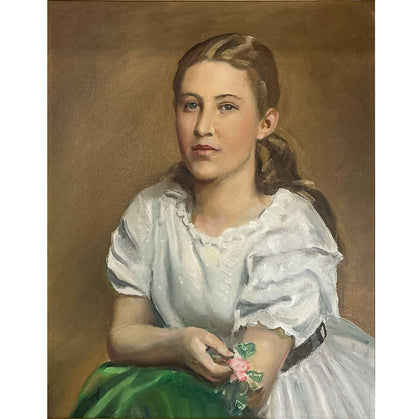 John Ferren. Portrait of A Girl. Oil on Canvas.
