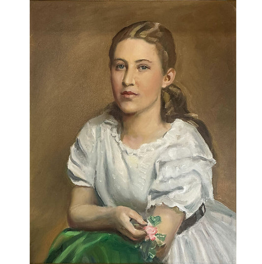 John Ferren. Portrait of A Girl. Oil on Canvas.