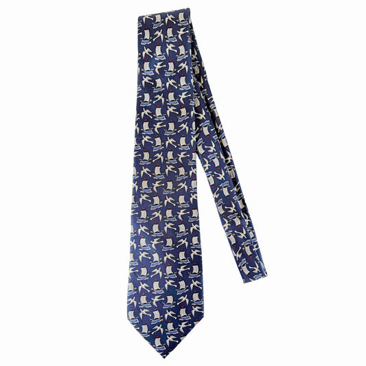 Salvatore Ferragamo Bird & Boat Tie