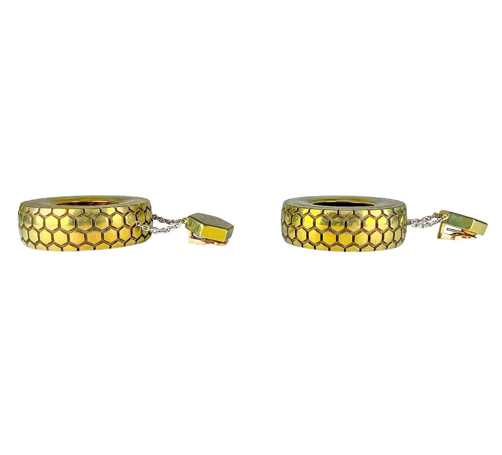 Suzanne Szy Tire Earrings set w Diamonds