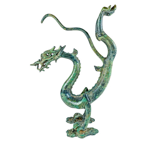 Chinese Han Dynasty Bronze Flying Dragon Statue