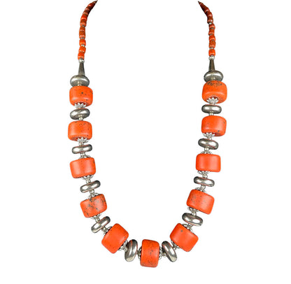 Turkish Coral & Sterling Necklace