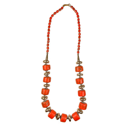 Turkish Coral & Sterling Necklace