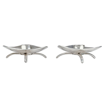 Mid Century Danish Carl Cohn Silver Plate Candleholders