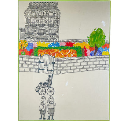 Susie Van Pool. "The Secret Garden". Ink & Acrylic on Paper.