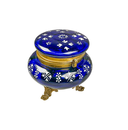 Antique Czech Glass Powder Jar