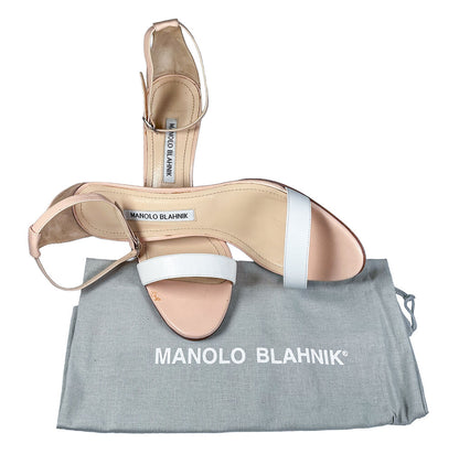 Manolo Blahnik "Chaos" Nude Heels