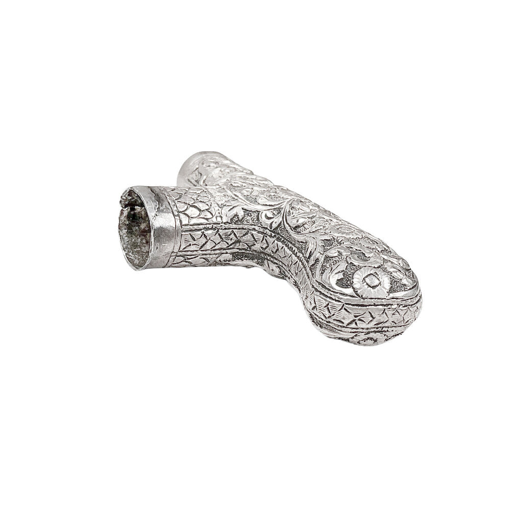 Antq Silver Plate T-Shaped Walking Stick Handle
