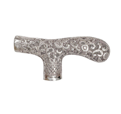 Antq Silver Plate T-Shaped Walking Stick Handle