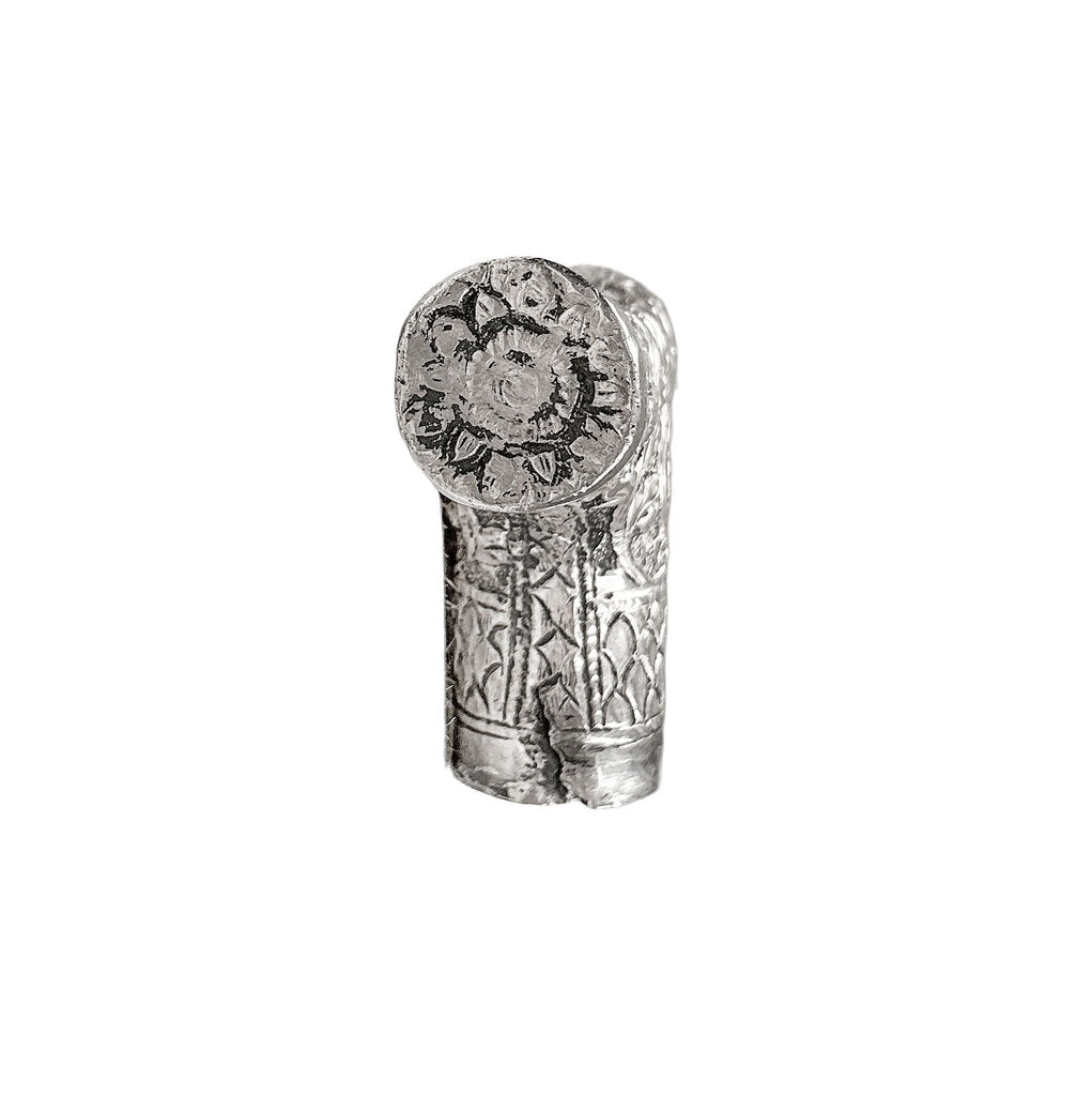 Antq Silver Plate T-Shaped Walking Stick Handle