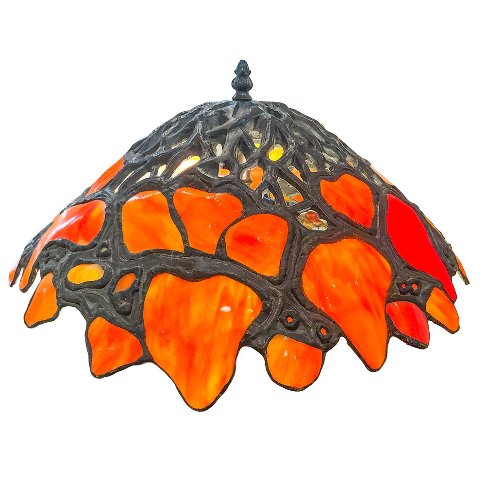 In the Style of Tiffany Stained Glass Art Nouveau Lamp