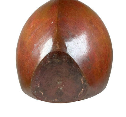 Hammered Triangular Copper Vase c.1970s
