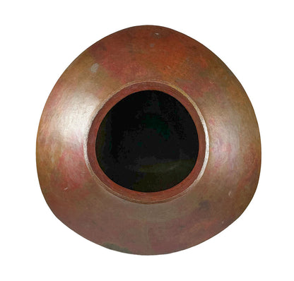 Hammered Triangular Copper Vase c.1970s