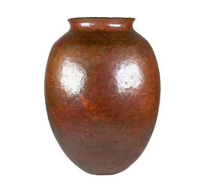 Hammered Oval Copper Vase c.1970s