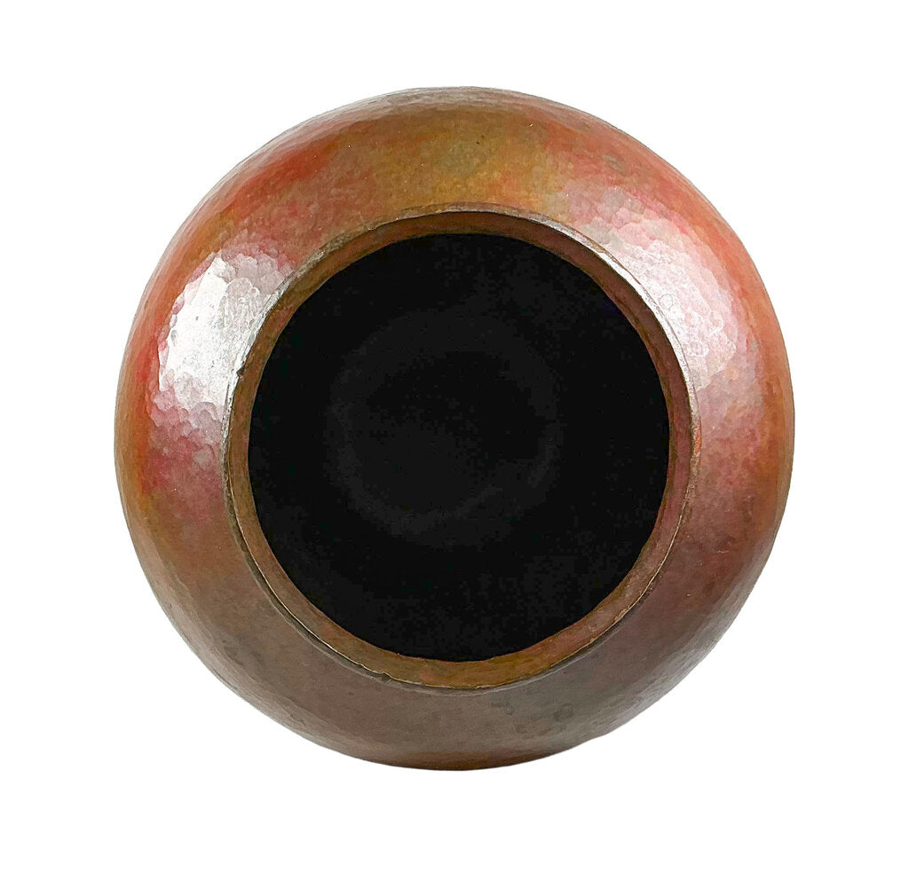 Hammered Oval Copper Vase c.1970s