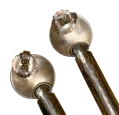 Agnes Seebass Oxidized Silver & 24KG Drop Earrings