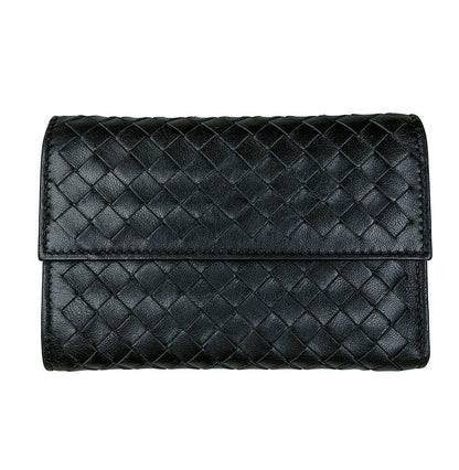 Bottega Veneta Intrecciato Flap Wallet
