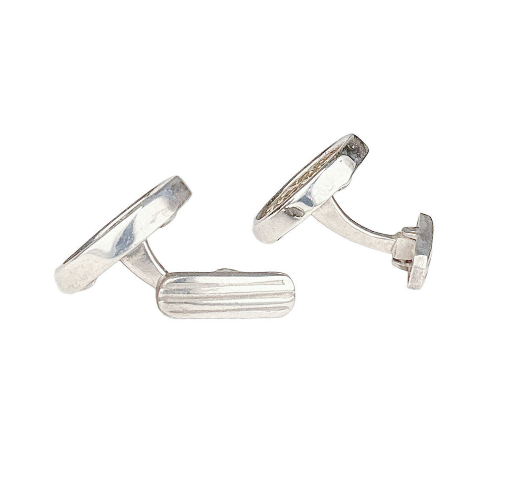 Vintage 18K Gold and Sterling Ilias Lalaounis Cufflinks