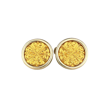 Vintage 18K Gold and Sterling Ilias Lalaounis Cufflinks