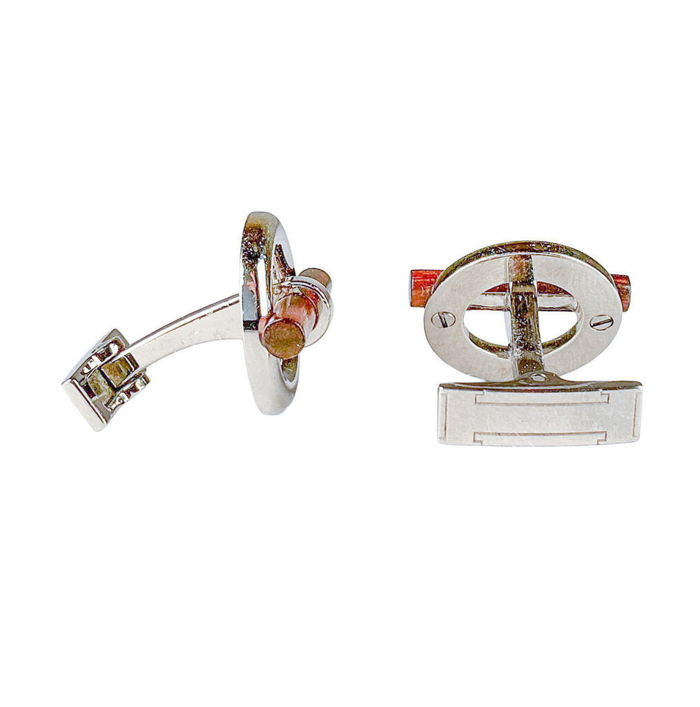 Hermes Sterling Chaine d Ancre Cufflinks
