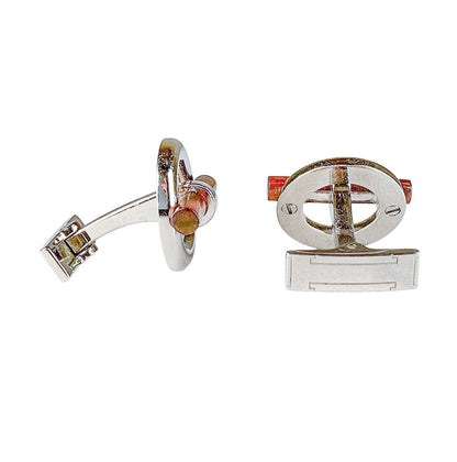 Hermes Sterling Chaine d Ancre Cufflinks