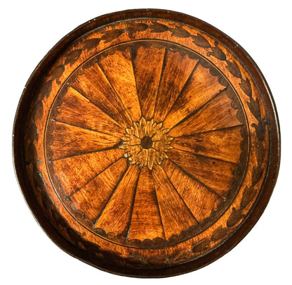 English Sheraton Style Inlaid Mahogany Urn Table