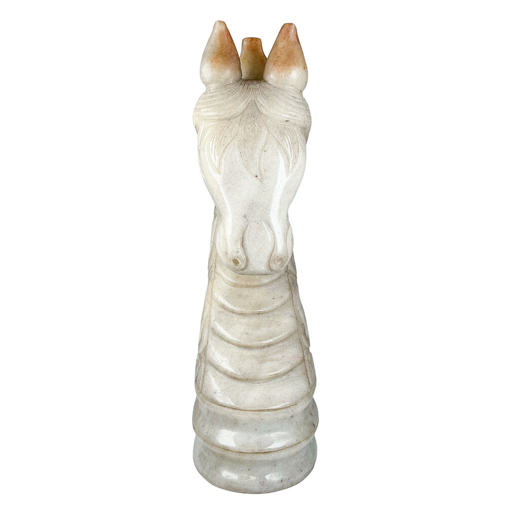 Chinese Carved Jade Imperial Horse Head 20c