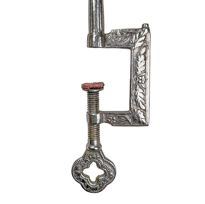 Victorian Silver Plate Sewing Clamp w/ Thimble
