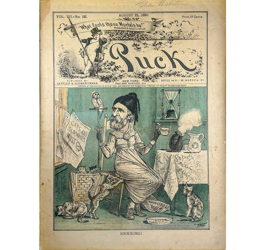 "Shocking!" Pub by Puck Magazine 1880