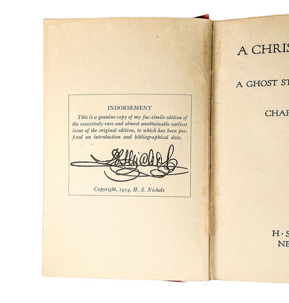 "A Christmas Carol" 1914 Facsimile Edition